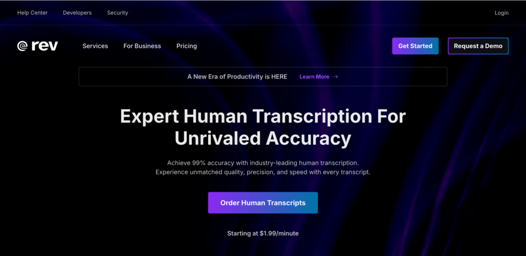 Human transcription services