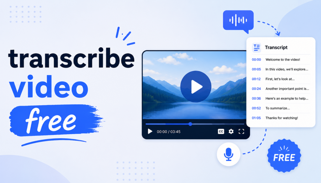 Transcribe Video for Free