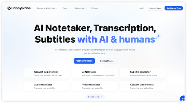 HappyScribe transcribe video