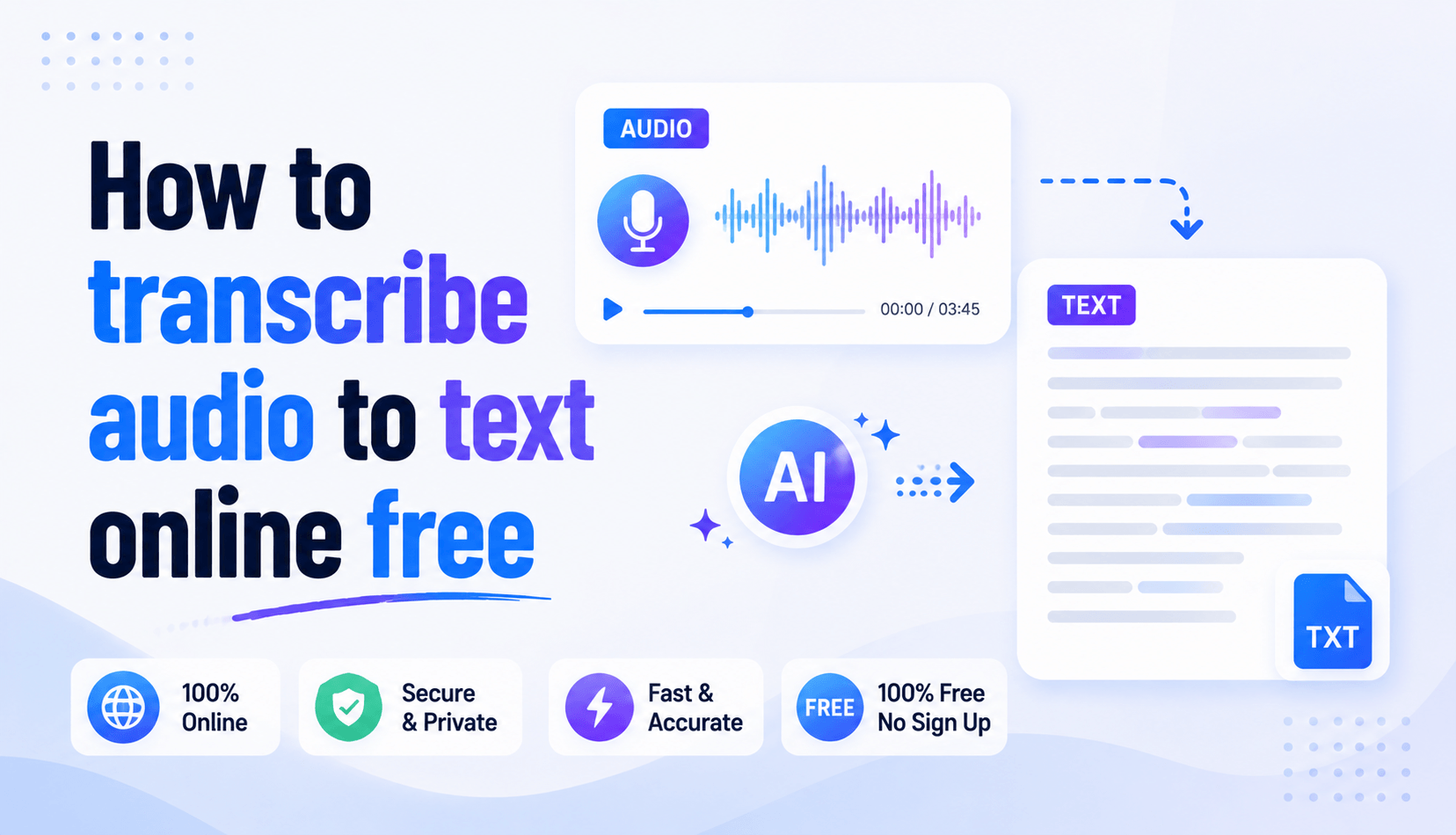 [5 Easy Ways] How to Transcribe Audio to Text Online Free