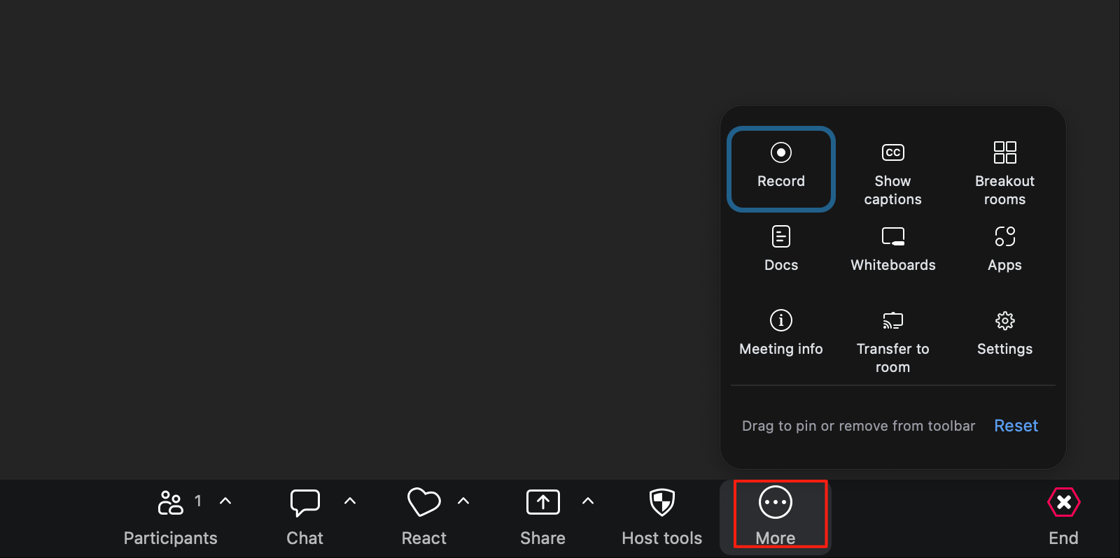 Zoom start record
