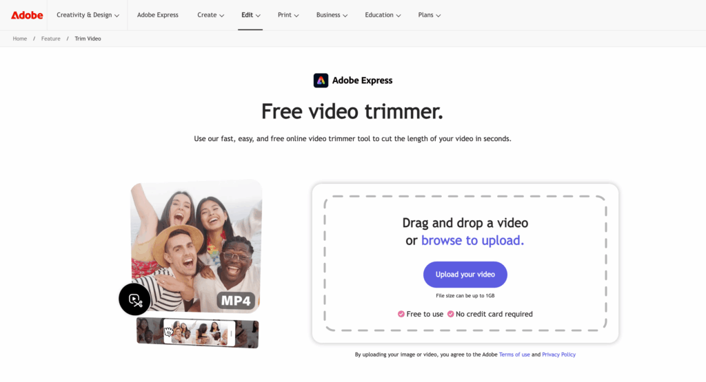Adobe Online Video Trimmer
