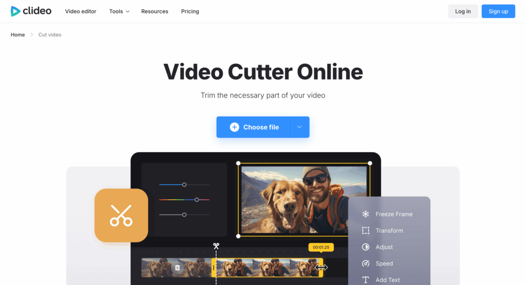 Clideo Online Video Trimmer
