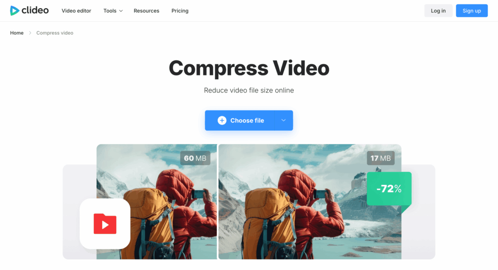 Clideo Video Compressor