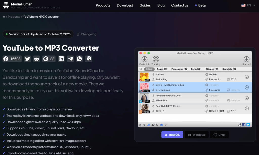 MediaHuman YouTube to MP3 Converter
