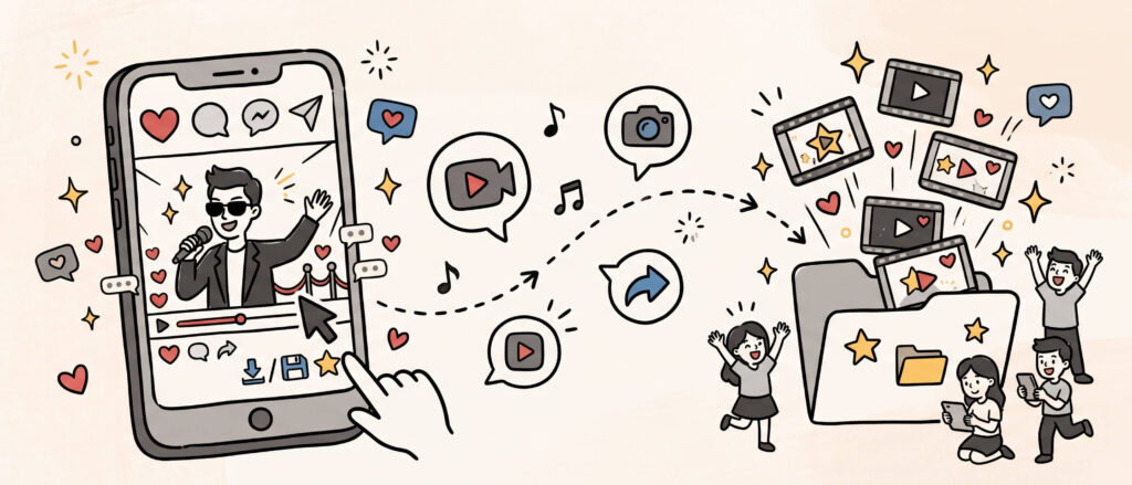 Save Celebrity Videos Inside Social Media Apps